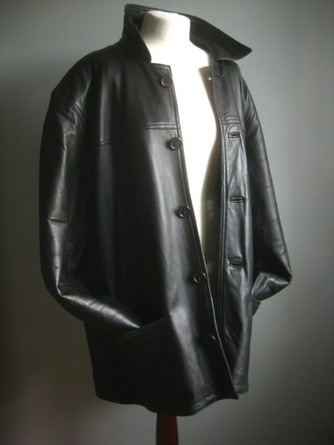 Vintage leather coat jacket - leather,