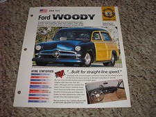 USA 1950 Ford Woody Wagon Hot Cars Group 8 # 18 Spec Sheet Brochure