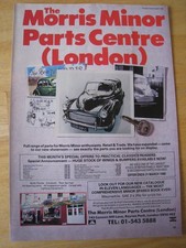 THE MORRIS MINOR PARTS CENTRE LONDON FULL RANGE OF PARTS  ADVERT A4 FILE 50