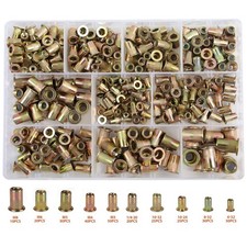 300x Zinc Steel Rivet Nut Kit