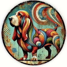 BASSET HOUND Dog METAL Wall Sign Picture Plaque Birthday GIFT Present CHRISTMAS