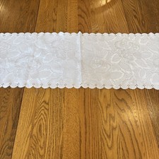 12x35.5” White Floral