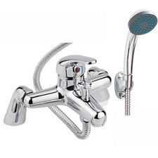 Luxury Bathroom Chrome Sink Bath Filler Tap Shower Mixer Taps with Hand Held Set
