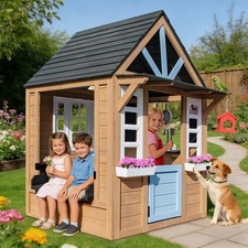 Kids Wooden Playhouse Cottage