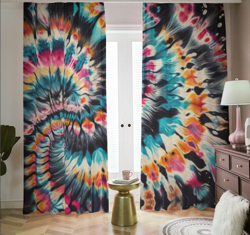 Psychedelic tie dye - tie, blackout