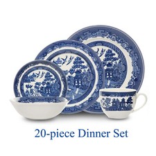 Blue Willow Ceramic Dinner Set