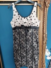 Voodoo Vixen Dress XL (12/14)  Polka Dot Lace Black Nude Lined Velvet Spots