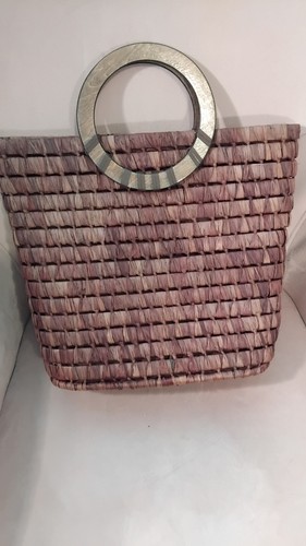 Vintage women straw bag with - straw,