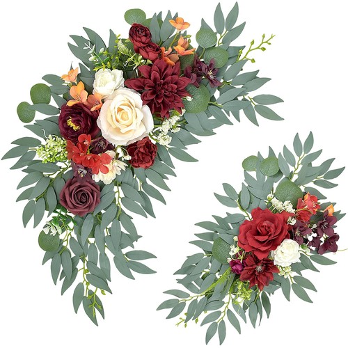 Wedding arch flowers burgundy - arch, flowers,