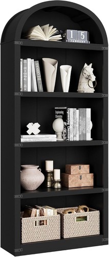 Arched tier bookcase - bookcase, w/