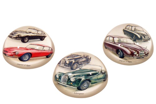 Classic car glass paperweight - classic,