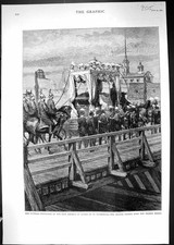 Old 1889 Funeral Procession Empress Russia St. Petersburg Hearse Troi Victorian