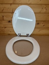 Angel Shield Antibacterial Wooden Soft Close Toilet Seat- White Oak