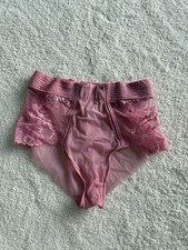La Perla Women's Pink Lace Knickers Panties UK Size 12