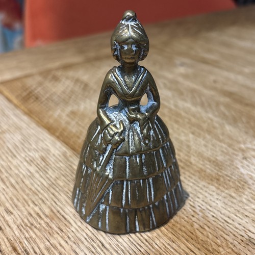 Vintage solid brass lady - brass,