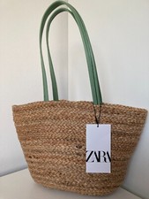 ZARA small JUTE basket  TOTE