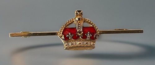 Vintage crown bar brooch pin - vintage,
