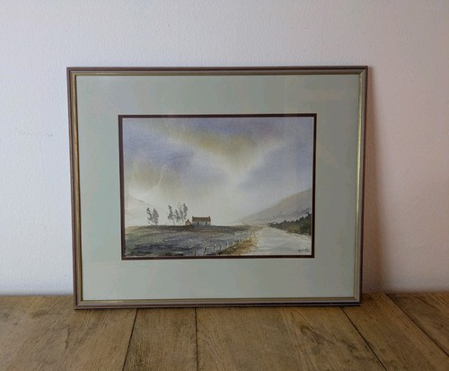Framed watercolor painting - framed,