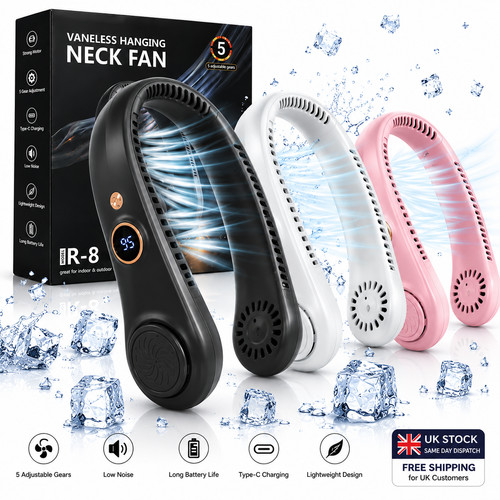 Neck fan hands - hands, free
