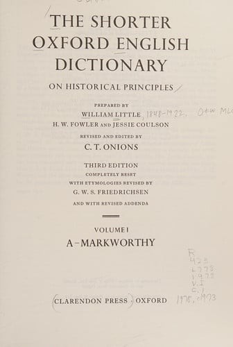 The shorter oxford - oxford, english