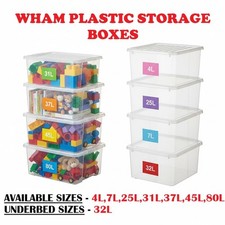 Quality Plastic Storage Boxes Clear Box With Lids Home Office Kitchen Stackable