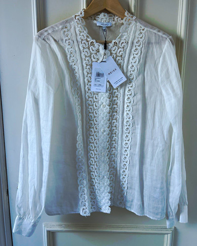 Reiss white linen - linen, blouse