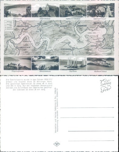 Map the edersee region - map,