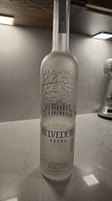 Belvedere Vodka 1.75 L Light Up Empty Bottle Crafts, Frosted Glass