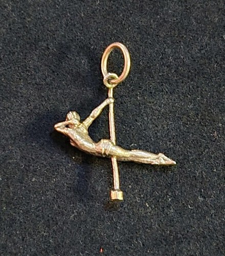 Gold pole dancer pendant - gold,