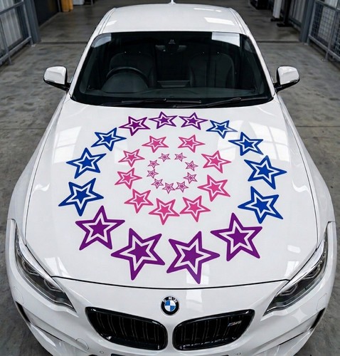 Triple stars decals star - stars,