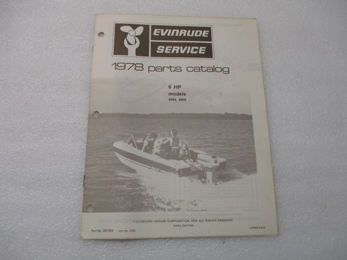 Evinrude 1978 parts - 6, hp