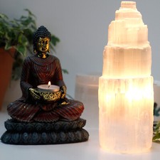 Selenite healing tower lamp - healing,
