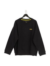 Barbour Men's Hoodie XXXL Black Cotton with Elastane Pullover New with tags