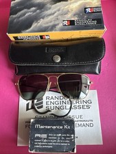 Randolph Engineering Intruder Sunglasses Gold Frame 58mm, Cable Temple.