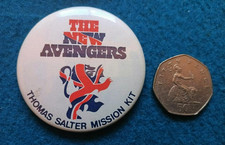 The New Avengers Mission Kit  pin badge  - Thomas Salter  1970's