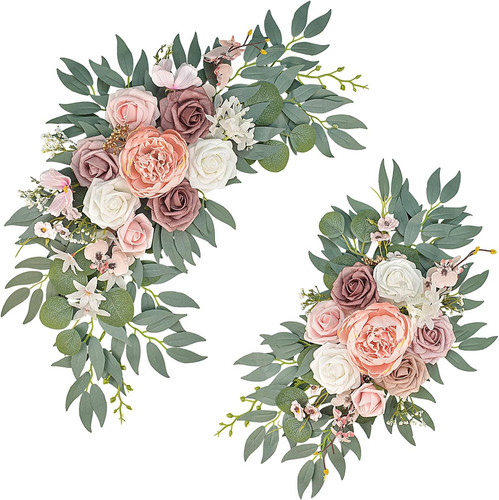 Pink wedding arch flowers set - wedding,