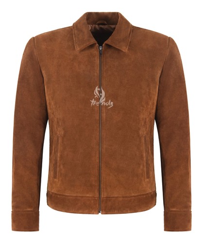 Men tan cow suede leather - tan,