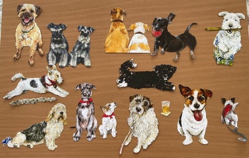 Large assorted dog die cuts - die,