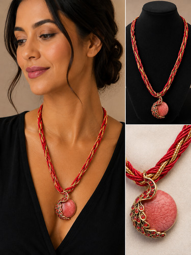 Red gold twisted - red, rope