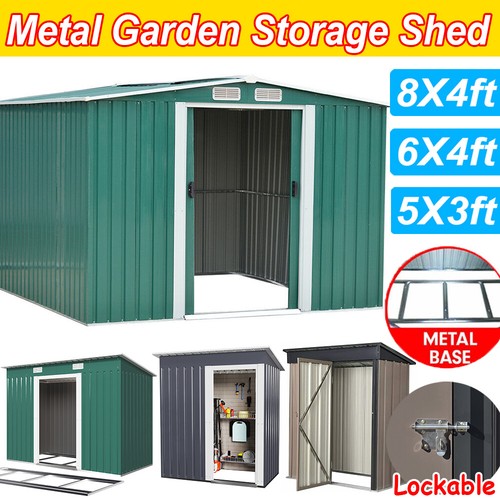 Metal garden shed 3x5ft 4x6ft - metal,