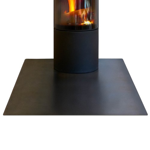Black steel stove hearth - stove,