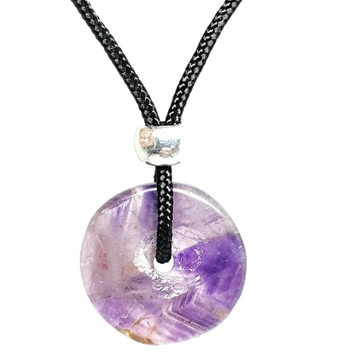 Amethyst donut pendant - amethyst,