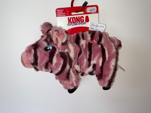 Kong low stuff stripes - low, pig