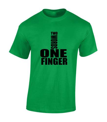 Two words one finger mens - words,