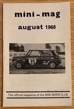 MINI-MAG AUG 1968 Official Magazine of the Mini Se7en Club