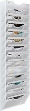 EasyPAG 14 Tier A4 Mesh in Tray Wall Pocket File Holder Hanging Mail Organiser M