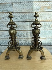 Brass Fire Dogs Antique Late
