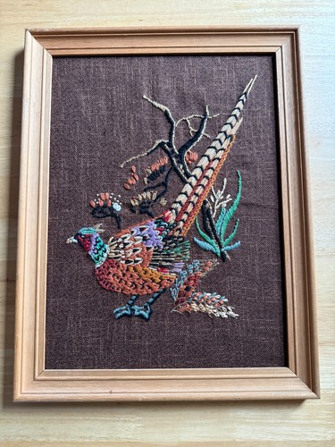 Vintage crewel embroidery - crewel,