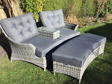 HIGH QUALITY RATTAN GARDEN FURNITURE - LOVE SEAT AND FOOT REST BY KATIE BLAKE
