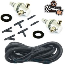 Classic Car Washer Jets Pipe Chrome Twin Pair WSB129 Mini Jag MG Ford Triumph VW